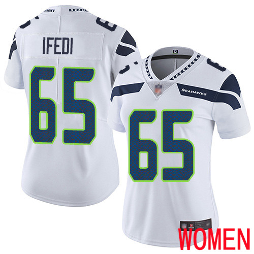Seattle Seahawks Limited White Women Germain Ifedi Road Jersey NFL Football #65 Vapor Untouchable
